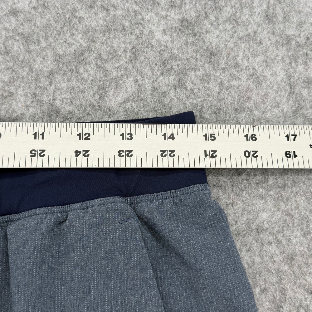 Lululemon Mens Athletic Training Shorts Grey Navy Blue Drawstring 9 Inch Inseam - Picture 6 of 11